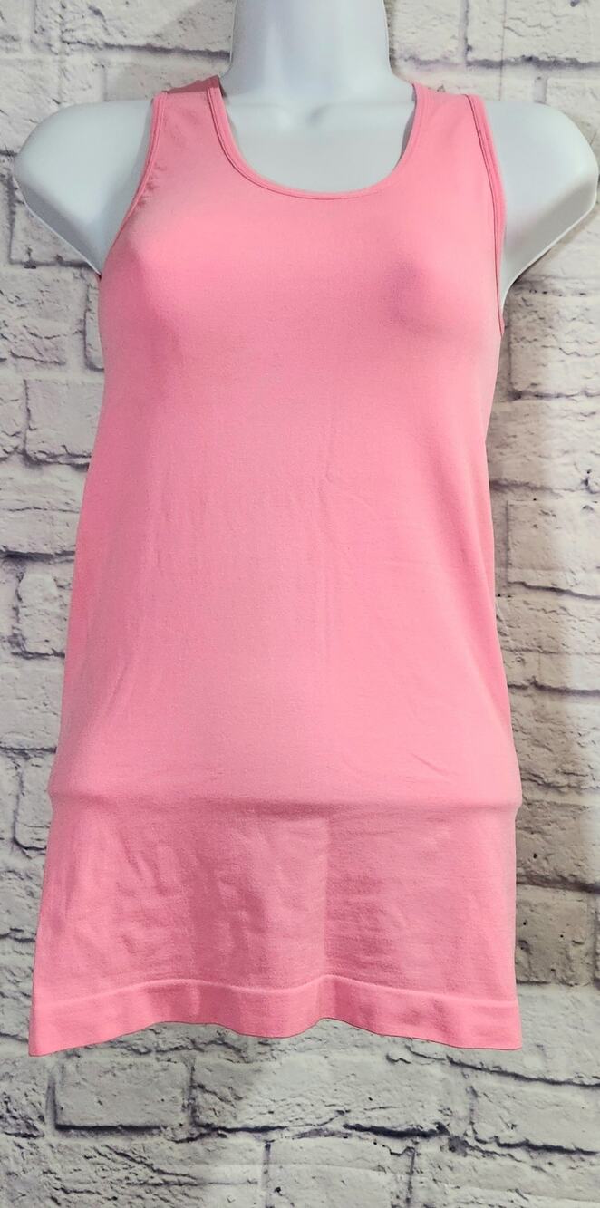Love Charm Light Pink Round Neck Tank Top One Size Lightweight Soft Stretchy